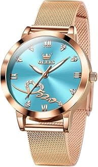 OLEVSDiamond Watches for Men,Business Dress Watch Waterproof Luminous,Male Golden Big Dial Luxury Casual Quartz Analog Watches with Day Date Calendar and Stainless Steel Band