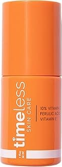Timeless Skin Care Vitamin C Serum with Vitamin E & Ferulic Acid - Brightening Serum - for Oily & Dry Skin - Fragrance-Free - 1.7 Fl Oz