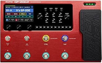 GP-200R Multi Effects Processor Multi-Effects Guitar Bass Pedal with Expression Pedal FX Loop MIDI I/O Amp Modeling IR Cabinets OTG USB Audio Interface