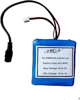 HKN 12V 2000mah 3600mah 4000mah 6000mah 8000mah Lithium ion Rechargeable Battery Pack for GPS i Pod P sp/DVD/mp4 CCTV Camera DVR Backup Tablet PC Project Work Industrial Equipment (12V 3600MAH)