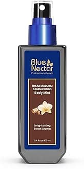 Blue Nectar Niraa Madurai Sandalwood Body Mist for Long Lasting Freshness and Aromatic Body Fragrance