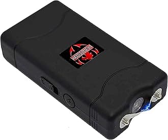 Super Heavy Duty 35 Billion Mini Stun Gun for Self Defense with Bright Led Flashlight, Rechargeable Battery, Nylon Holsters with Belt Loop for Easy Cary