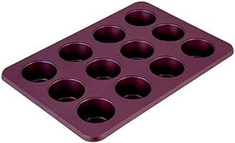 KitchenAid 12-Cup Nonstick Swiss Engineered Aluminized Steel Muffin Pan, Dishwasher Safe, Beetroot