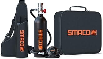 SMACOScuba Tank Diving Gear for Diver Mini Scuba Tank Oxygen Cylinder with 15-20 Minutes Capability Diving Oxygen Underwater Breathing Device 1L Diving & Snorkeling Equipment