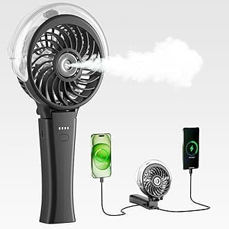HandFan 4000mAh Misting Fan with Portable Charger, 50ml Water Tank, Rechargeable Handheld Personal Mister-Fan, Spray Water Mist-Fans, Foldable Electric Hand Fans for Beach Travel Outdoors
