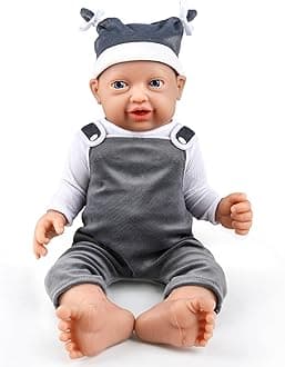 IVITA 12 inch Full Body Silicone Baby Dolls, Not Vinyl Dolls, Soft Newborn Silicone Dolls Realistic Full Silicone Baby for Collectible Dolls Baby Gifts Teaching Dolls - Boy