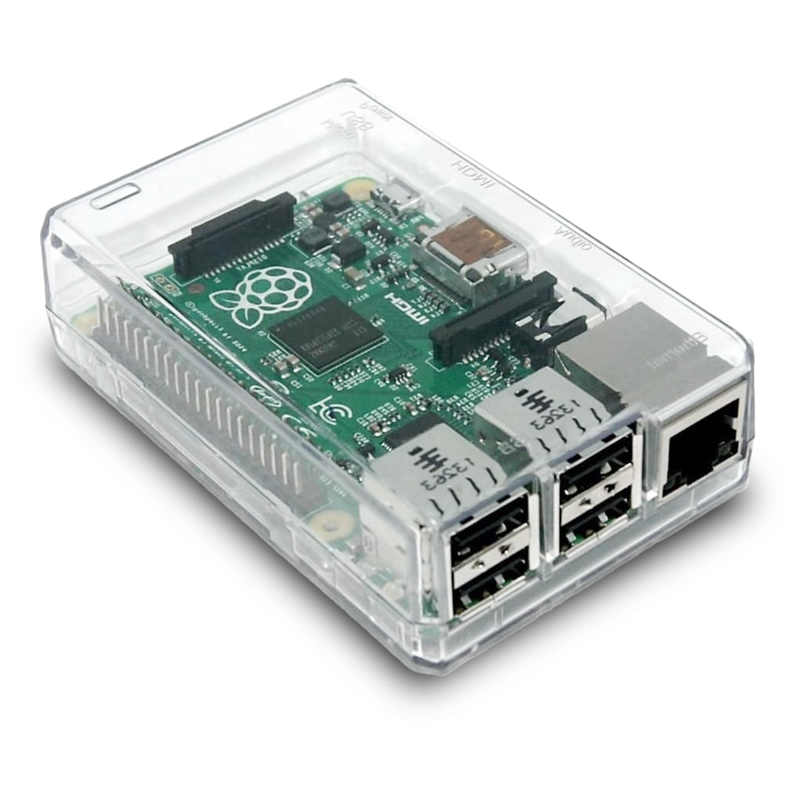 Clear Closed Case for Raspberry Pi Model B + (B Plus) Suitable for XBMC Users
