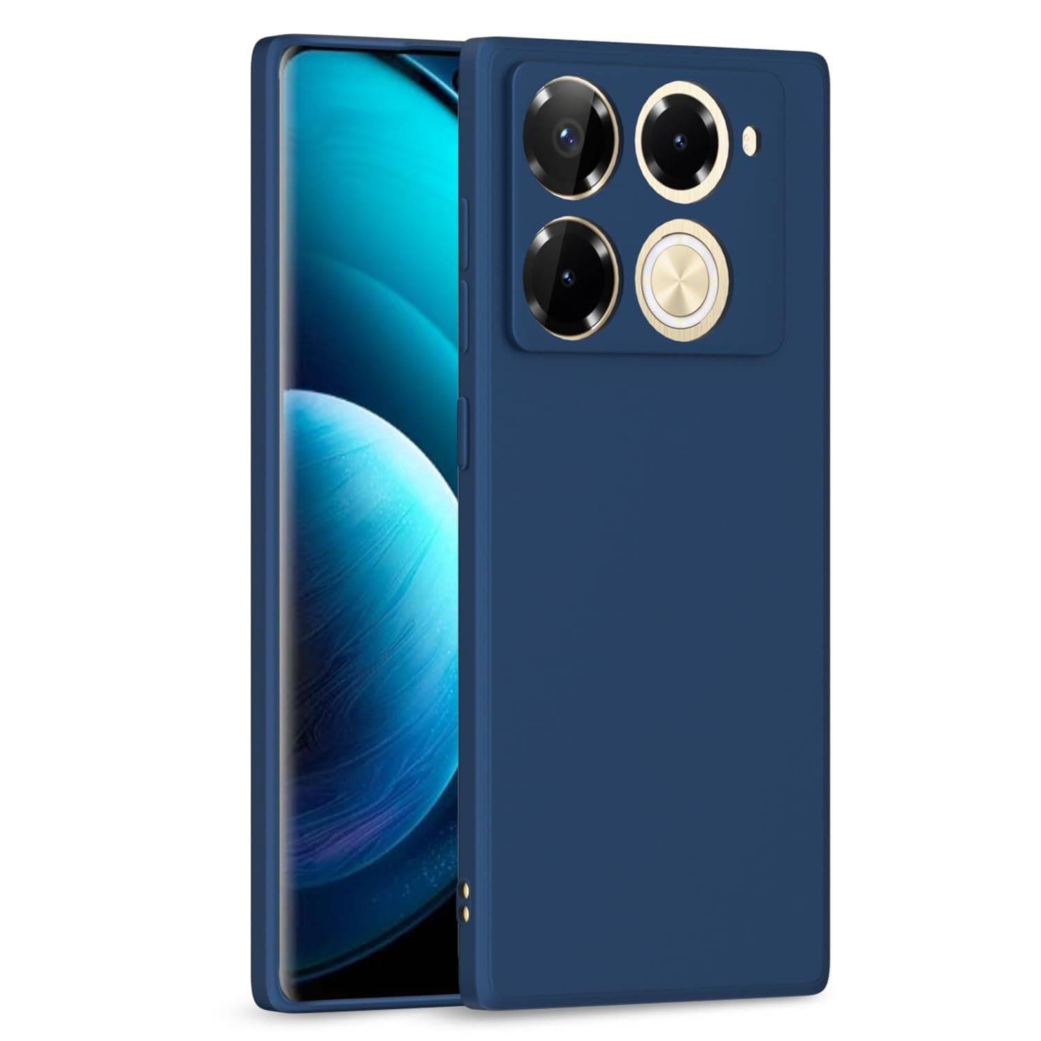 Case for Infinix Note 40 Pro / 40 Pro Plus Cover Blue Slim Fit Soft Back TPU Cover Flexible Silicone Cover Matte for Infinix Note 40 Pro / 40 Pro Plus ® (Blue)