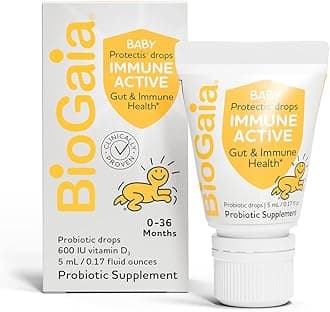 Immune Active Baby Probiotic Drops + Vitamin D | for Babies & Toddlers 0-36 Months | Supports Digestive & Immune Health | Allergen, Dairy, Soy & Gluten Free | Backed by 30 Years of Research