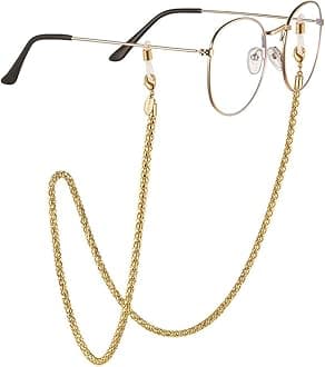 AllenCOCO Glasses Chain, Eyeglass Strap For Women Sunglasses - 14K Gold Eyeglasses Chain, Eye Glasses Holders Around Neck