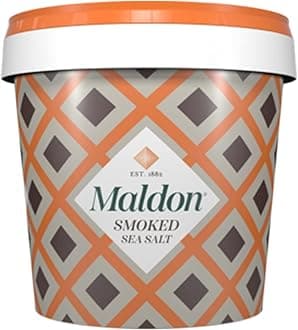 Smoked Sea Salt Flakes - Unique Pyramid Shaped Salt Flakes - Gently Smoked Over Oak - Perfect for a Wide Range of Dishes, Hand-Harvested for Four Generations - 500g Tub