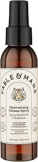 Fable & Mane Moisturizing Volume Spray, Softens and Plumps for Thicker, Fuller Hair. Non-sticky, Heat Protection, Root Lift Spray for Fine Hair
