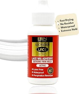 Wonder Lace Bond Wig Adhesive: Extreme Hold Invisible Bonding Glue for Secure, Natural-Looking Poly and Lace Wigs | 1.18oz Waterproof, Latex-Free