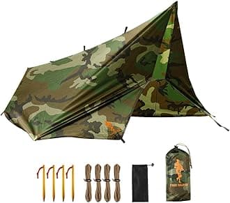 Free Soldier Waterproof Portable Tarp Multifunctional Outdoor Camping Traveling Awning Backpacking Tarp shelter Rain Tarp
