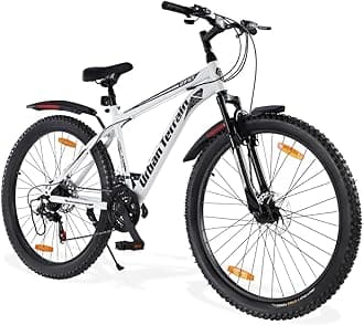 Galaxy Ultra Multispeed High Performance Mountain Cycles for Men with Front Suspension and Dual Disc Brake MTB Bike 27.5T (21 Speed, White)