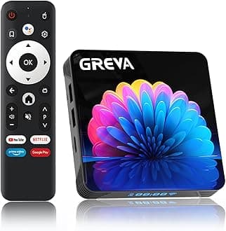 GREVA 2025 Android TV Box 13.0 4GB RAM 32GB ROM, Smart TV Box 8K RK3528 Chipset Support WiFi6 BT5.0 USB3.0 Ethernet LAN HDR10 3D HD Smart Streaming Media Player