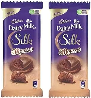 Dairy Milk Silk Mousse Chocolate 116 Gram Pack of 2 Bars, Caramels (2 x 116 g)