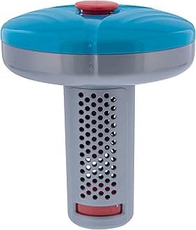 U.S. Pool Supply Floating Spa, Hot Tub & Small Pool Chlorine and Bromine Chemical Dispenser - Holds 1" Tablets, 6 Flow Level Control Settings