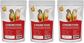 Boltz Best Bird Food for Conures 3Kg - Natural and Healthy Premium Seed Mix, Daily Treat for Parrot, Complete Nutrition for All Life Stages (1 KG, Pack of 3)