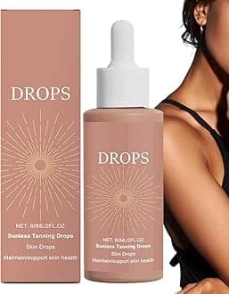 Zeria Sunless Tanning Drops To Drink, Drinkable Sunless Tanning Drops, Natural Sunless Self Tanner for Radiant Skin Tone, To Naturally Boost Melanin, Without The Sun Damage (1 PC)