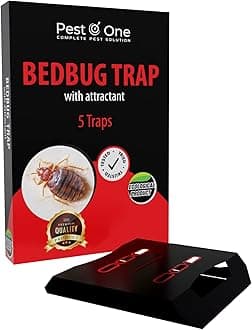 Bed Bug Traps Sticky Bed Bug Killer Strong Adhesive Traps for Bed Bugs 5 Pieces of Bedbug Traps with Attractant for Repellent of Bed Bugs Bed Bug Detector and Killer.