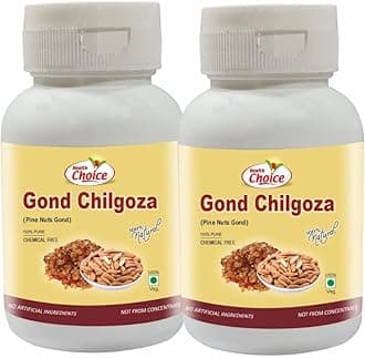 Health Choice Gond Chilgoza | 60G(Pack of 2) | (Pine Nut Gum) A Natural Raw Herbs, With The Goodness Of Chilgoze/Chilgoja | Made With Dry Fruit (Pine Nuts) Botanical Gum