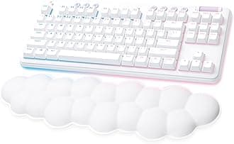 Wireless Gaming Combo, G715 Keyboard Clicky + G705 Mouse, Customizable LIGHTSYNC RGB Lighting, Lightspeed Wireless, Bluetooth, PC/Mac/Laptop - White Mist