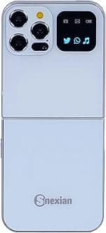 Snexian All-New ROCK Z Flip Dual Sim |Keypad Mobile| With 2.4" Display |Flip|Fold| Call & SMS Indicator |Crystal Back Panel|BT Dialer|Voice Changer |Long Lasting Battery|Camera|Feature Phone| Red+Gold