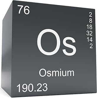 Moderock Osmium Metal Elements Periodic Table, Mirror Finished Density Cubes Collection, Purity 99.95%, Weight 21.5g/0.76Oz (Os Cubic 10mm/0.39")