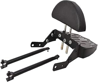 Adjustable Cushion Backrest with Luggage Carrier with Heavy Weight Load Support (RE Standard 350 BS4,BS6)