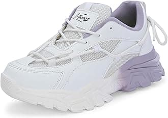 Synthetic Leather Lace Up Casual Sneaker Shoes for Women and Girls