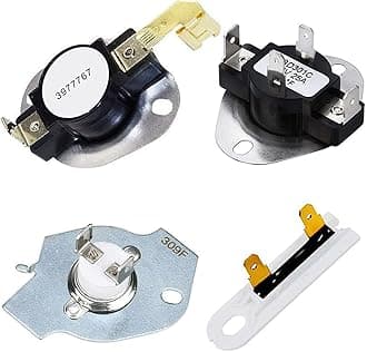 3387134 Cycling Thermost 3977767 Dryer Thermostat 3977393 Thermal Fuse 3392519 Thermal Fuse for Whirlpool Kenmore KitchenAid Dryer Replaces Parts wp3392519 3399693 WP3977767VP WP3977393