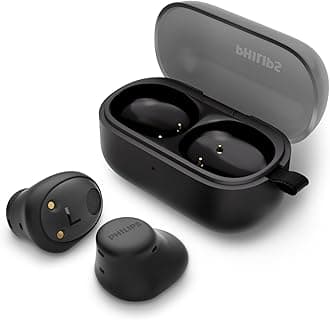 PHILIPS TAT2159 Wireless Earbuds,True Wireless Headphones,Dynamic Bass with 10 mm Driver,Clear Call Quality with AI Mic,14 H Battery Life,Bluetooth 5.3,IPX4 Rating,Multipoint Connectivity,Tiny,Black