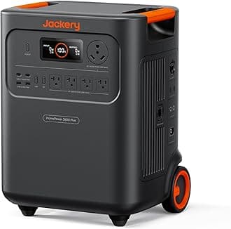 - Jackery HomePower 3600 Plus Portable Power Station, 3600W AC Output, 3584Wh LFP Solar Generator, Expandable up to 21kWh, Essential Home Backup for Home Use, Emergencies, RV (Solar Panel Optional)