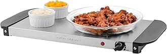 Ovente Electric Food Buffet Warmer Stainless Steel Warming Tray, with Adjustable Temperature Control and Easy Countertop Heating for Home Dinner, Outdoor Party, Holiday and Catering, Silver FW170S