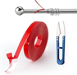 13ft Drapery Ring Glide Tape, Clear Curtain Rod Tape Silent Curtain Ring Slide Curtain Glide Tape for Sliding Shower and Curtain Rings Accessories Smoothly and Quietly