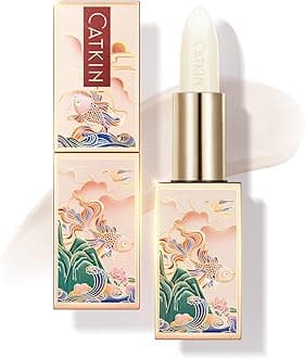 CATKIN Lip Balm Transparent Ultra Hydrating Colorless Lip Moistrurizer Chapstick with Vitamin E Nourishing For Cracked & Dry Lips Day & Night Lip Care 0.12 oz C02 Spearmint