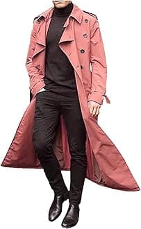Men Trench Coat Winter Long Jacket Double Breasted Overcoat Men's Classic Wool Trench Overcoat Long Coat Jackets