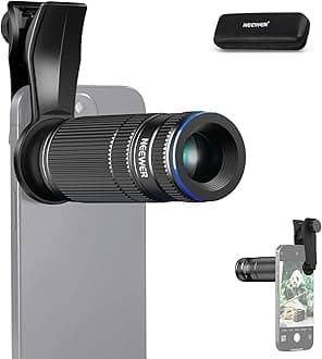 NEEWER 7X Telephoto Lens with Phone Lens Clip Compatible with iPhone Samsung,...