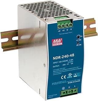 Mean Well DIN Rail Power Supply - 90 â†’ 264V ac Input Voltage, 48V dc Output Voltage, 5A Output Current