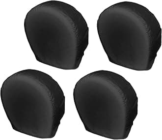Explore Land Tire Cover 4 Pack, For Jeep, Truck, SUV, Trailer, Camper, RV, Tough Vinyl Wheel Protector, Universal Fits Tire Diameters 29-31.75 inch, Black