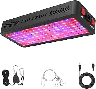 Phlizon 1200W LED Plant Grow Light Full Spectrum Plants Light Double Switch Grow Led for Indoor Plants Veg and Flower