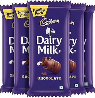 Cadbury Dairy Milk Family Pack Chocolate Bar, 112 G (Pack of 5),560 G