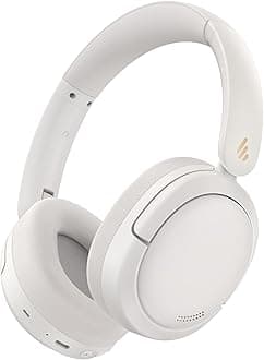 44dB Hybrid Active Noise Cancelling Headphones, Wireless Over Ear Headphones with Bluetooth 5.4, Hi-Res Audio, AI Clear Call, Custom EQ via App, Foldable Design, 253g Comfort White