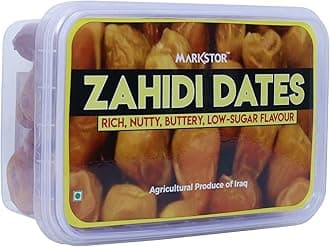 Markstor Fresh Zahidi Dates - 500 grams - Rich, Nutty and Buttery Taste - Khajoor from Iraq
