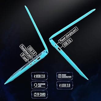 Laptop Computer- 10.1" Inch Kids Laptop Computer Powered by Android 7.1.1 -Quad Core Processor- 2+32gb ROM-Bluetooth-HDMI-WiFi- Blue