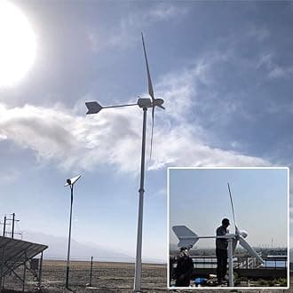 3000W 48V AC Horizontal Wind Turbine 3KW Wind Power Generator Kits 3 Blades 1.4M Off Grid Wind Turbines Windmill for Home Industrial Marine RV Farm to Charge Battery (No Pole)