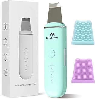 Skin Scrubber Face Skin Spatula Facial Scrubber Spatula Pore Cleaner with 4 Modes (Green)