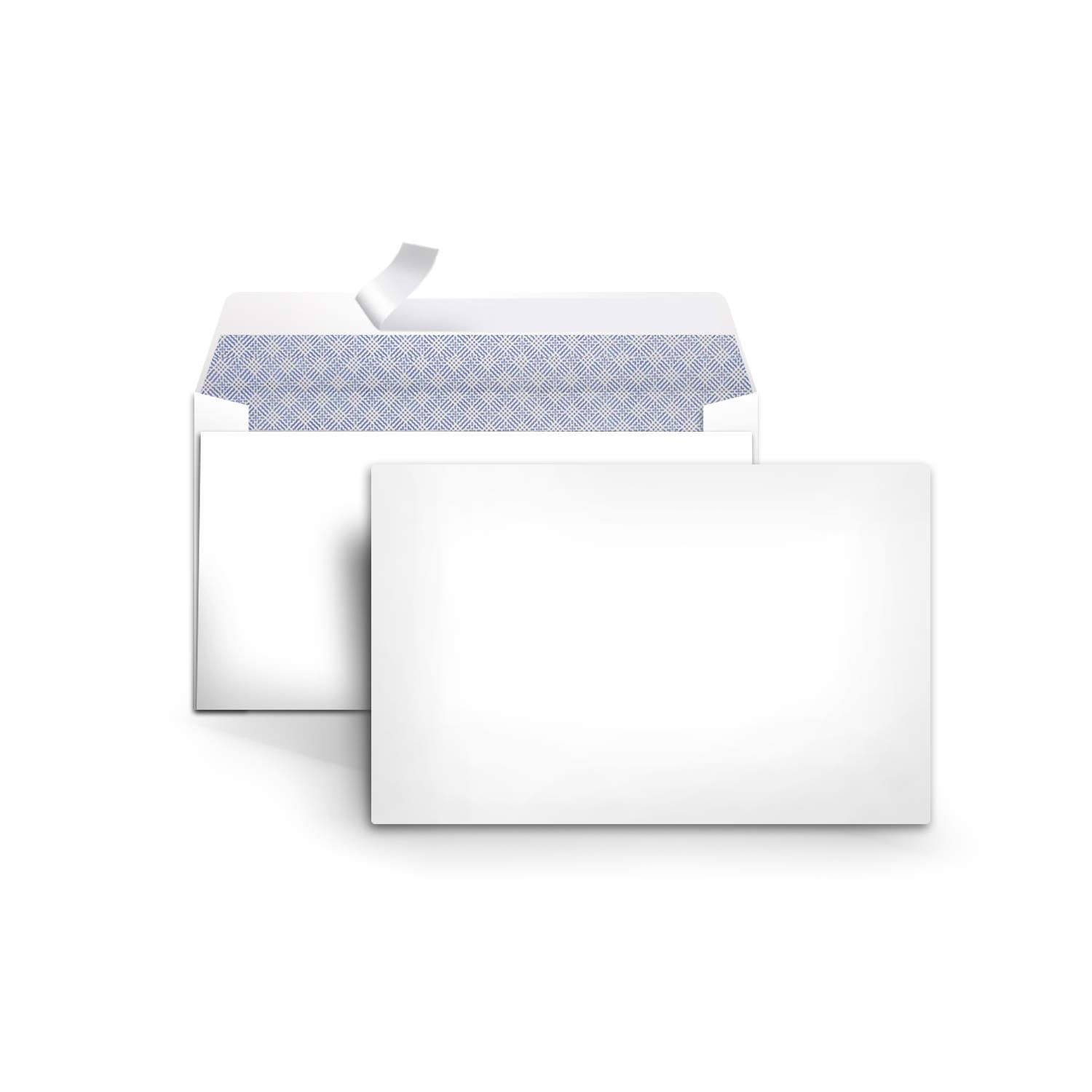 #6 3/4 Security-Tinted Self-Seal Envelopes for Home & Office, White, 100-Pack