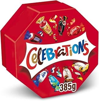 Celebrations Chocolate Gift Box 385g – Assorted Mini Chocolate Bars & Biscuits Selection Box, Milk Chocolate Sweets Variety Pack, Chocolate Snacks, Sharing Box & Hamper Filler